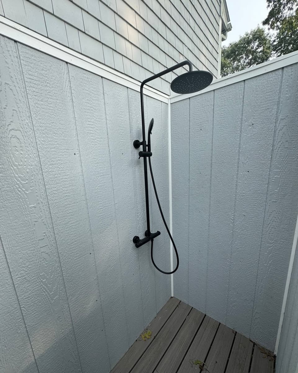 Outdoor shower build